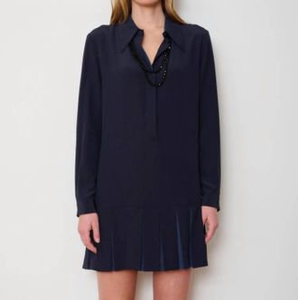 WE-AR4 Flapper Mini Shirt Dress In Midnight Multi
