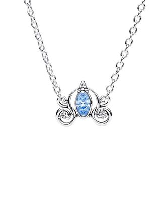 Pandora X Disney Silver Cz Cinderellas Carriage Collier Necklace
