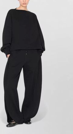 Alaia cotton boat neck sweatshirt