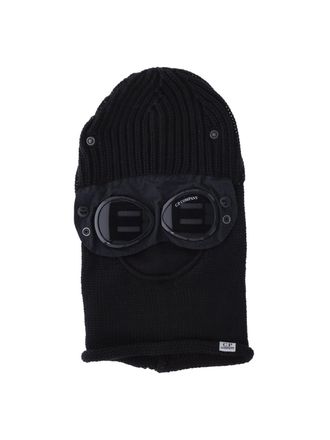 C.P. Company Black Goggle Knit Wool Balaclava