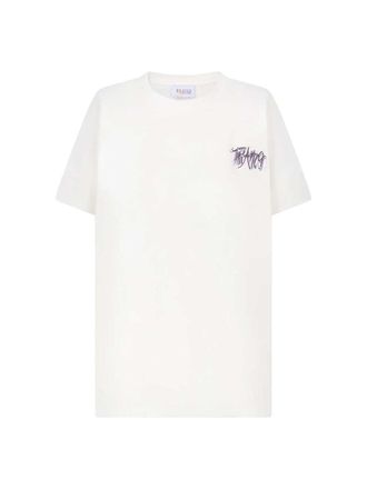 The Attico Het Attico wit en veelkleurige T-shirt