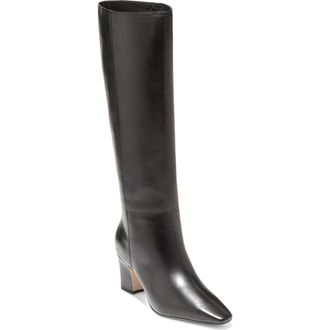 Cole Haan Blanche Snip Toe Leather Boot in Black Leather at Nordstrom, Size 10.5