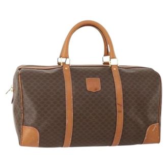 Celine Pre-owned Vintage Boston Tas - Dames - Vintage Weekendtas - Bruin - ONE Size - Leer - Vintage