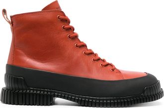 Camper Pix leather ankle boots - men - Recycled Polyester/Calf Leather/Rubber - 43 - Red