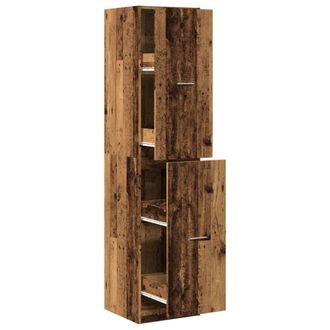Berkfield Home Apothecary Cabinet&not;Old Wood 40x41x174.5 cm Engineered Wood in Brown