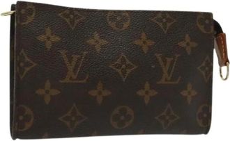 Louis Vuitton Pre-owned Canvas pouches - Dames - Vintage Clutch - Bruin - ONE Size - Leer - Vintage