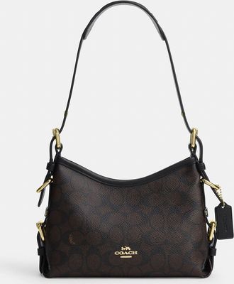 Coach Laurel Shoulder Bag 22 With Buckles In Signature Canvas