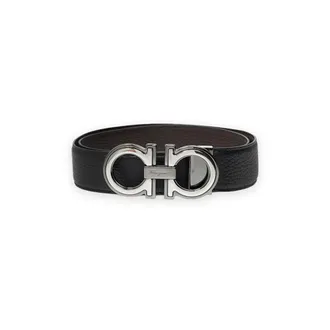 Ferragamo Belts, male, Black, Size: 100 CM Reversible and Adjustable Gancini Belt