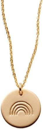Made by Mary Wonder Disc Necklace in Gold Filled - Rainbow at Nordstrom