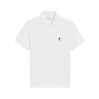 Ami Polo Shirts, male, White, Size: 2XL De Coeur Polo Shirt