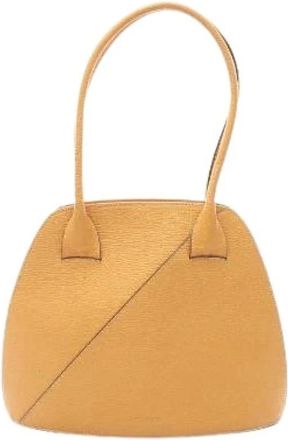 Loewe Pre-owned Handbags, female, Yellow, Size: ONE SIZE Pre-owned Leather Tote Bag