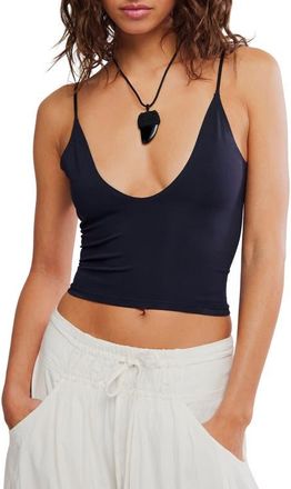 Free People Round Two Skinny Strap Camisole in Black at Nordstrom, Size X-Small