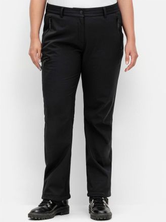 Sheego Softshellhose SHEEGO, Gr. 40, Normalgr&ouml;ssen, schwarz, 95% Polyester, 5% Elasthan, unifarben, Hosen Softshellhose
