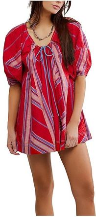 Free People Bop Around Romper Womens Jumpsuit & Rompers One Piece Seaside Stripe Red Combo : LG (Womens 12), Cotton