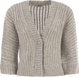 PESERICO Peserico Wool And Alpaca Mesh Cardigan
