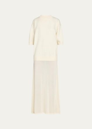Aexae Knitted Combo Maxi Dress