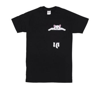 Ripndip T-Shirts, male, Black, XL, Broke the Pocket Tee - Black