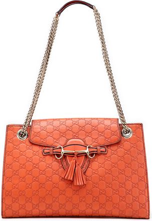 Gucci Pre-owned Womens Shoulder Bag Gg Pattern - Coral Leather - One Size