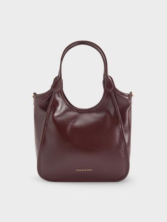 Charles & Keith Mini Sianna Crinkle-Effect Slouchy Tote Bag