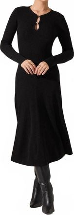 Astr Fallyn Sweater Midi Dress In Black