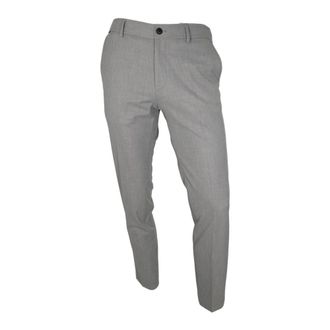 HUGO BOSS Slim-fit Trousers, male, Gray, 2XL, Slim Fit Elasticized Fabric Trousers