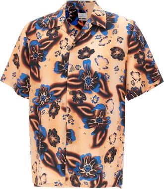 Paul Smith Bloemenprint Shirt - Heren - Korte mouwen Overhemden - Veelkleurig - M - Overhemden