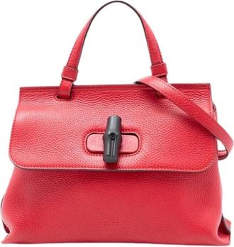 Gucci Pre-owned Handbags, female, Red, Size: ONE SIZE Pre-owned The Daily satchel