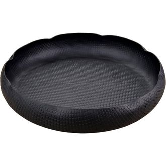 Be Home Wallis Aluminum Low Bowl in Black at Nordstrom