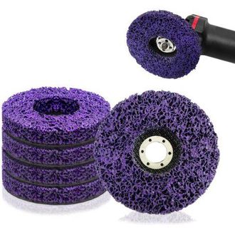 OEM Paquete De 5 Discos De Limpieza Csd Para Amoladoras Angulares, De 125 X 22 Mm, De Color Morado, Para La Limpieza Y El Tratamiento De Superficies De Am