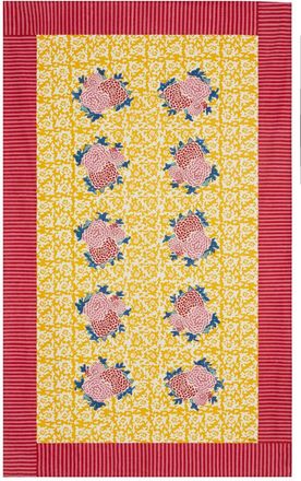 Lisa Corti Cotton Cloth 140x240cm Arabesque Corolla Gold Natu