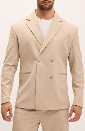 Ron Tomson Super Relaxed Double Breasted Tuxedo Jacket in Vizon at Nordstrom Rack, Size Large