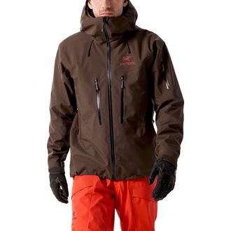 Arc'teryx Alpha SV Waterproof Jacket in Carob /Black /Dynasty at Nordstrom, Size X-Large