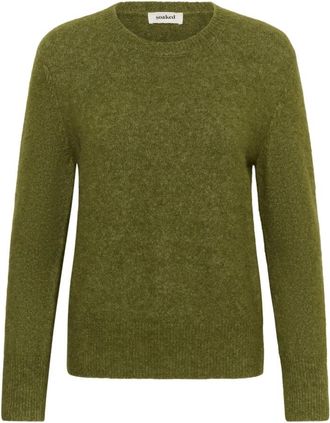 Soaked In Luxury Gebreide kleding - Dames - Ronde hals truien - Groen - L - Truien & Vesten