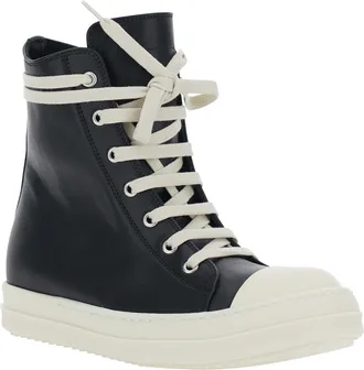 Rick Owens Womens Sneakers Black Leather Trainers