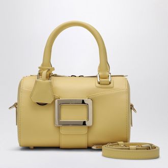 Roger Vivier Belle Vivier Bowling Bag In Yellow Leather