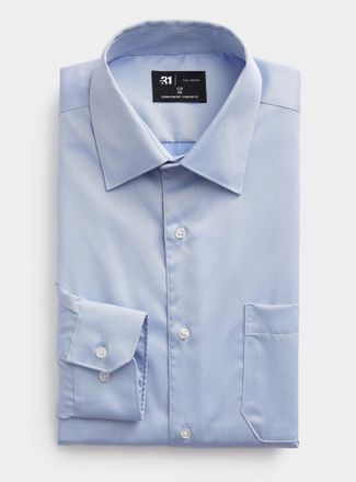 Le 31 Mens Solid twill wrinkle-free shirt Comfort fit