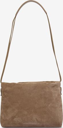 Brunello Cucinelli Rechteckige Schultertasche aus Leder BC Duo Pouch