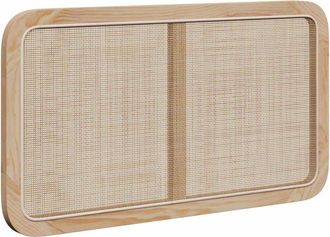 vidaXL Headboard with Headboard Natural 100 x 55 x 3 cm Rattan vidaXL