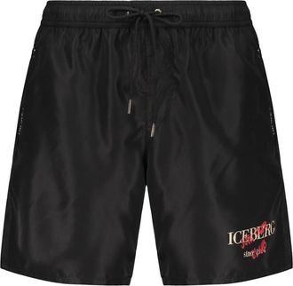 Iceberg Beach Shorts - Heren - Strandmode - Zwart - S - Polyester - Badmode