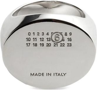 Maison Margiela Numbers-engraved Signet Ring