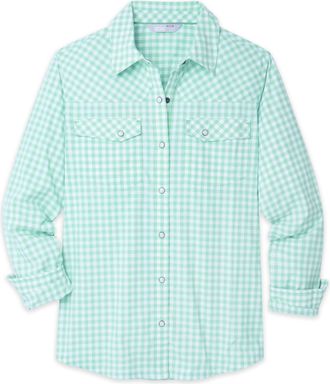 Stio | Womens Eddy Shirt Long Sleeve, Size Extra Small in Picnic Gingham