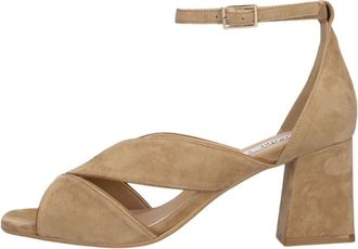 Notre-V Schoenen, Dames, Beige, 40 EU, Leer, 19080 High Heel Sandalen