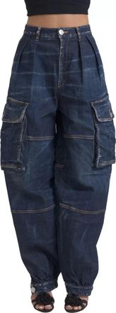 Dsquared2 Dsquared&sup2; High Waist Cotton Cargo Baggy Womens Jeans (Pre-Owned)