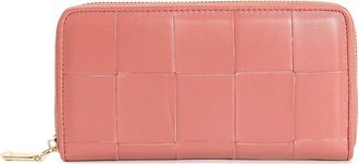 Tiffany & Fred Woven Leather Zip Around Wallet