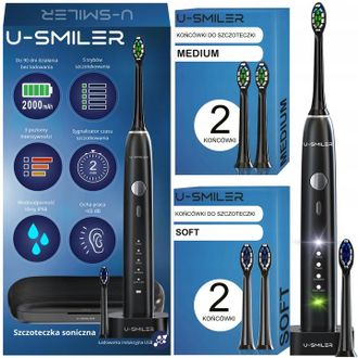 OEM Cepillo De Dientes El&eacute;ctrico S&oacute;nico U-smiler Ipx8 Con Estuche Y 6 Cabezales Profesionales