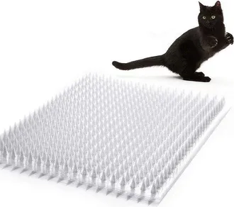 OEM 6 Alfombrillas Disuasorias Para Gatos Y Perros, 42 X 34 X 2 Cm, Blancas, Repelente Para Gatos, Rejilla Antiespinas, Barrera Para Animales