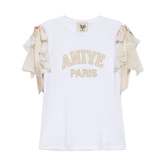 Aniye By Ribbon Urban T-shirt - female - Aniye By - T-Shirts - White - XS - Tops