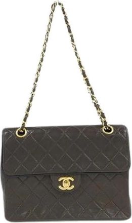 Chanel Pre-owned Lambskin Shoulder Bag - Dames - Vintage Schoudertas - Bruin - ONE Size - Leer - Vintage