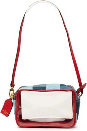 Louis Vuitton Pre-owned Beach Pouch - Dames - Vintage Schoudertas - Blauw - ONE Size - Leer - Vintage