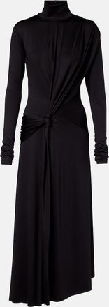 Victoria Beckham Gathered turtleneck midi dress
